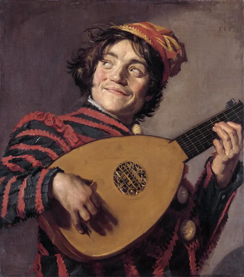 Jester with a Lute, Dutch Baroque Portrait